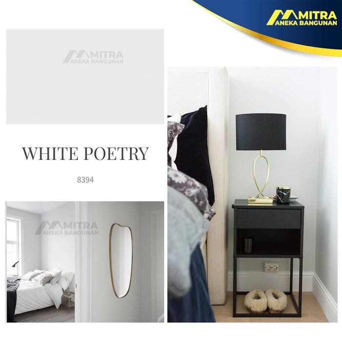 Lilissto Shop Cat Tembok Jotun Interior Eksterior White Poetry 8394 / Putih Abu Putih Tulang Broken