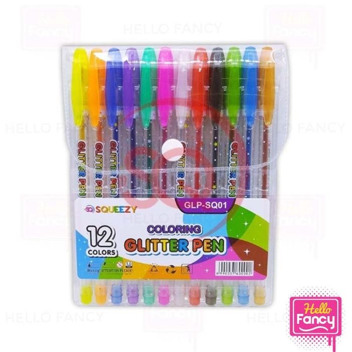 

ID PEN GLITTER / PULPEN GEL / PENA / GELL PEN GLITTER 12W GLP-SQ01 STATIONERY