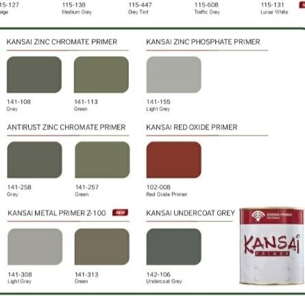 Lilissto Shop Kansai Zinchromate Ftalit Meni Besi Atau Cat Dasar Besi (25Kg)