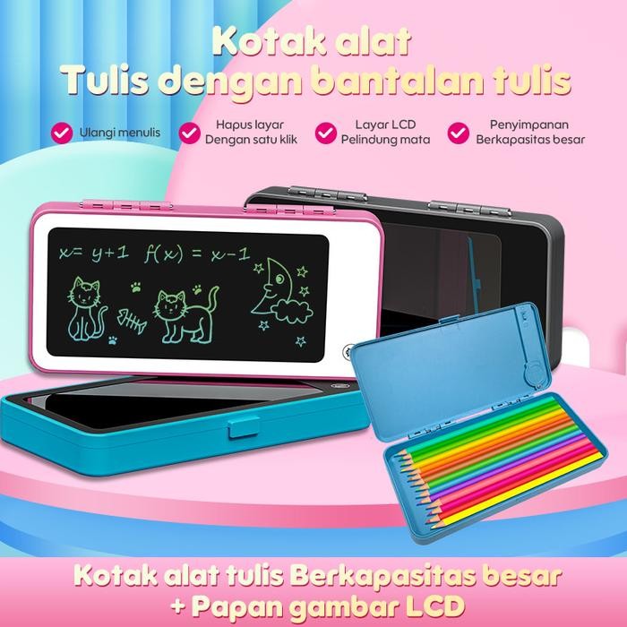 

ID [READY STOCK]LCD WRITING BOARD DRAWING KOTAK PENSIL / PENCIL CASE /KOTAK PENSIL DAN PAPAN CORET