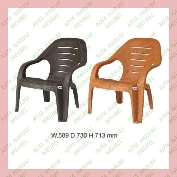 kursi teras plastik olymplast rotan ol 509 kursi santai