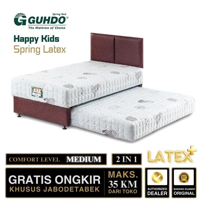Kasur 2in1 2 in 1 Sorong Guhdo Happy Kids Spring Latex Kasur Anak Kasur Tingkat Kasur Double