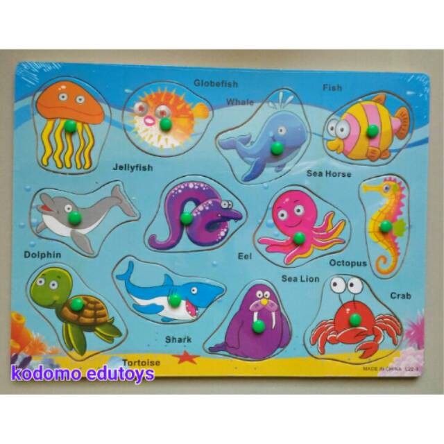 Puzzle Kayu Hewan Laut