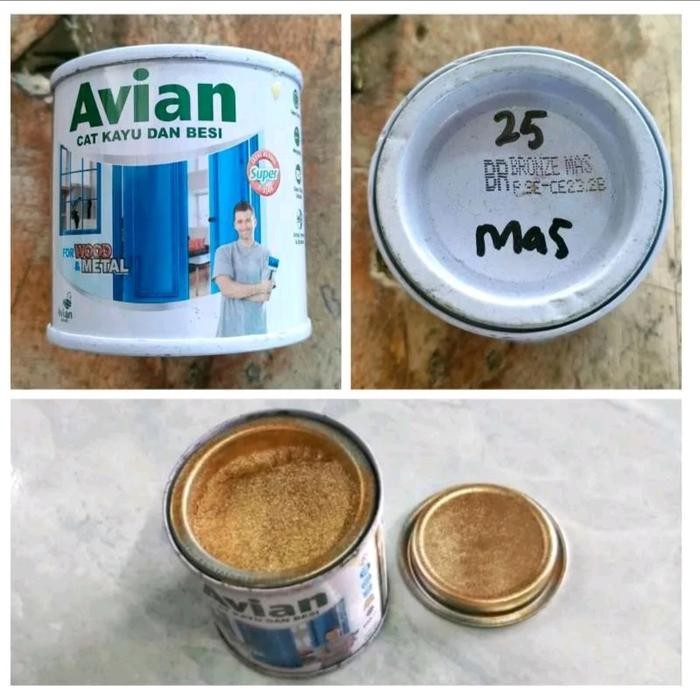 Senja_Craft Avian Bronze Emas 100Cc Cat Minyak Besi Kayu