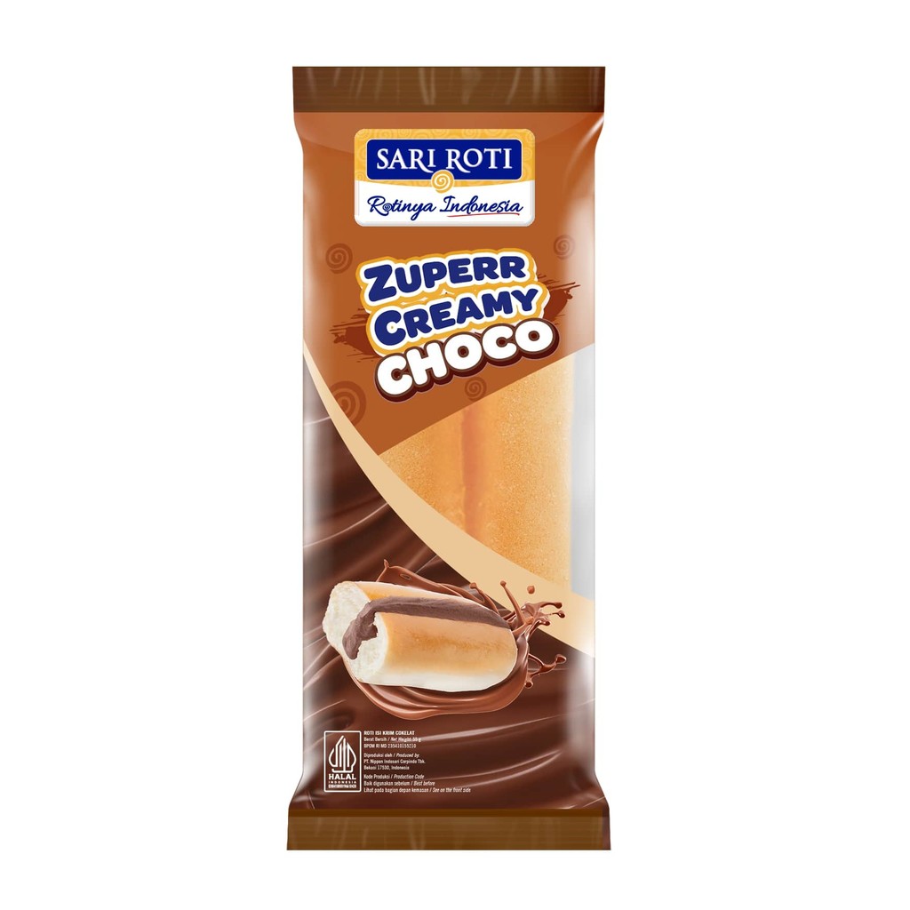 

Sari Roti Roti Manis Isi Krim Cokelat 55 gram