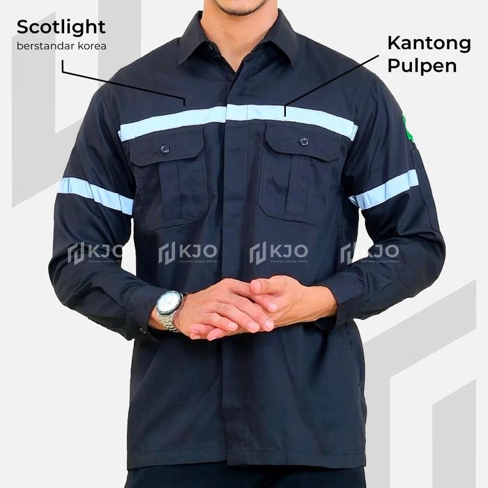 JUMBO - Baju Wearpack Kemeja Safety K3 Proyek Tambang Lengan Panjang