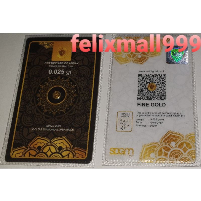 LM MINI GOLD 0.025 GR /LOGAM MULIA MINIGOLD 0.05 gr / MINI GOLD 0,025 gr / LM MINI GOLD 0.05 GR