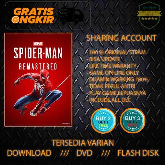 Marvels Spiderman Remastered + All Dlc - Pc Game Steam Original -New