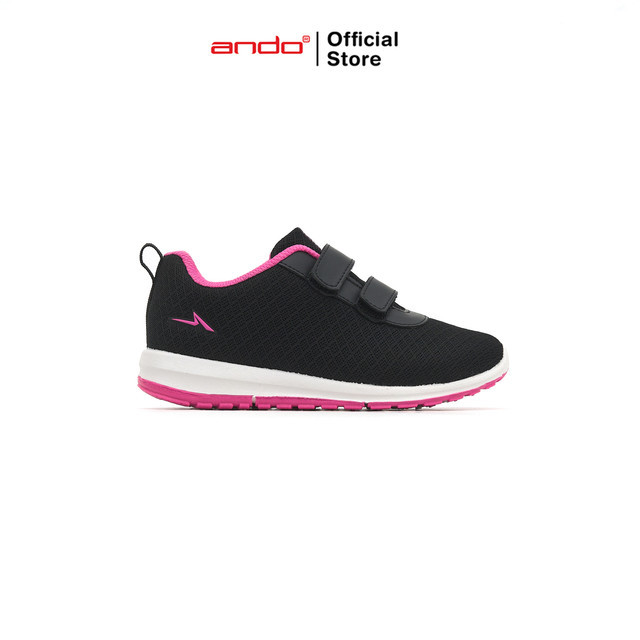 Ando Sepatu Sneakers Anak Bsc 51 Perekat Hitam/Merah Jambu