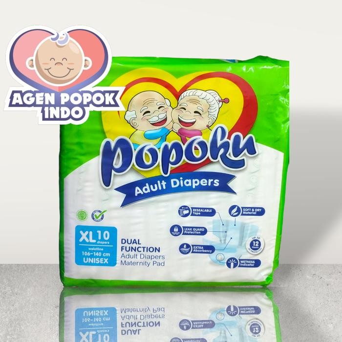 Promo Popoku Popok Dewasa Perekat Xl 10 Popoku Adult Diapers Xl10 Original