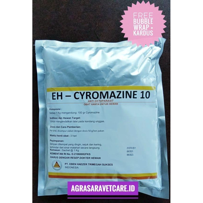 EH CYROMAZINE 10 1 KG- Membunuh Larva Lalat pengendali lalat