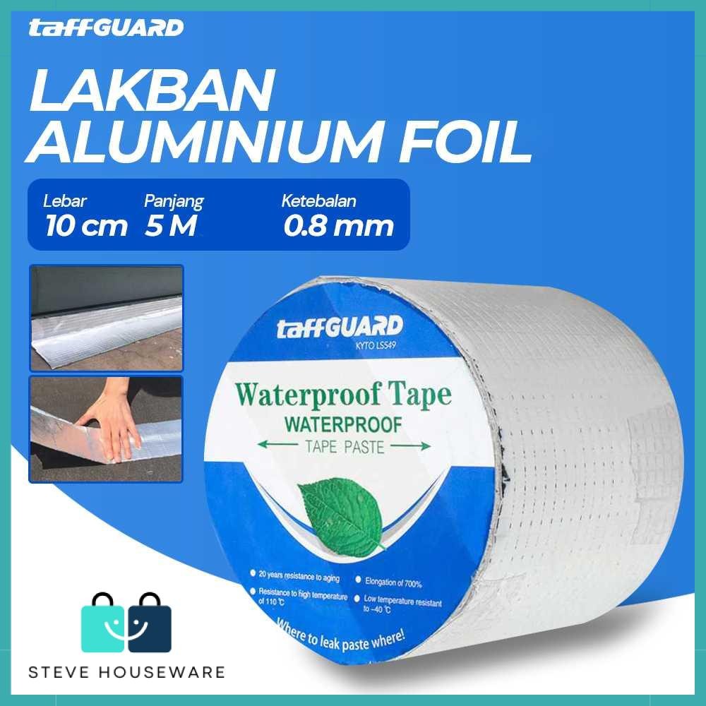 

TaffGUARD KYTO Lakban Aluminium Foil Butyl Waterproof Anti Bocor 0.8mm - LS549