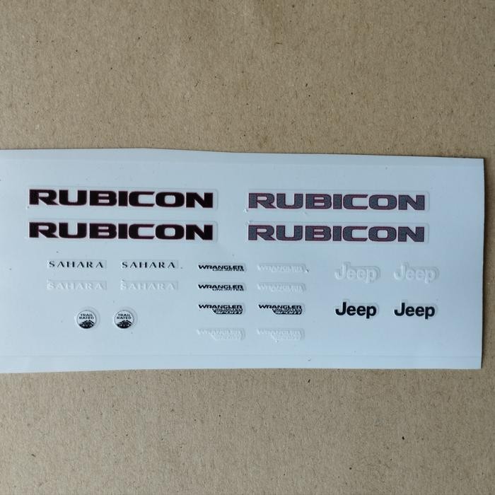 Promo Terbatas Sticker Detailing Rc 1:12 Body Jeep Wrangler Rubicon Mn128