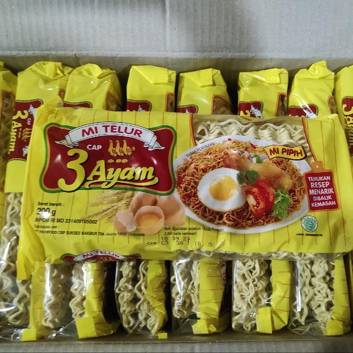 

Diskon Mie Telor Cap 3 Ayam Per Dus (20 Pcs) Instan Makanan Food Noodles Indomie Kuah