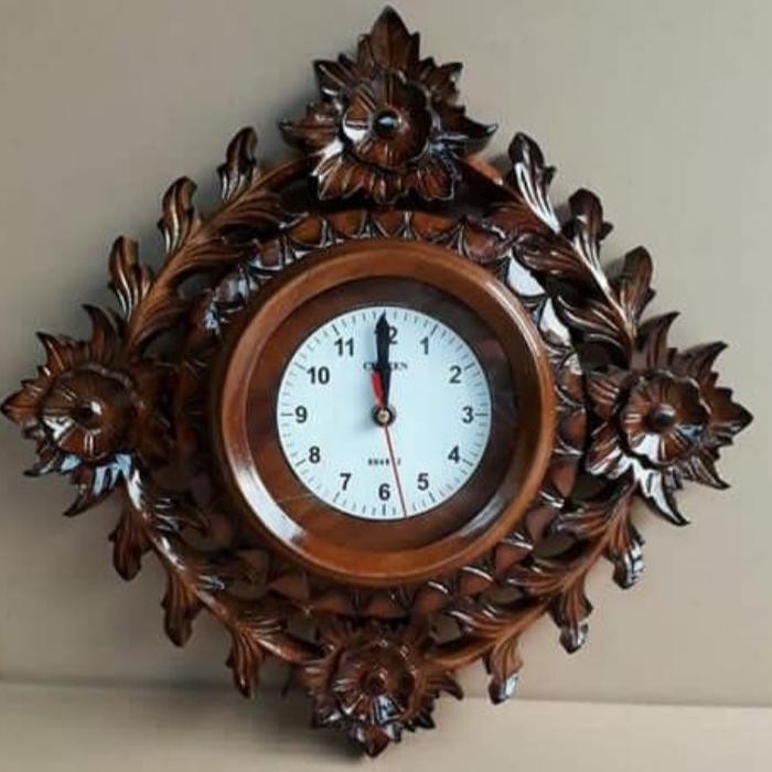 Jam kayu jati ukiran jepara *