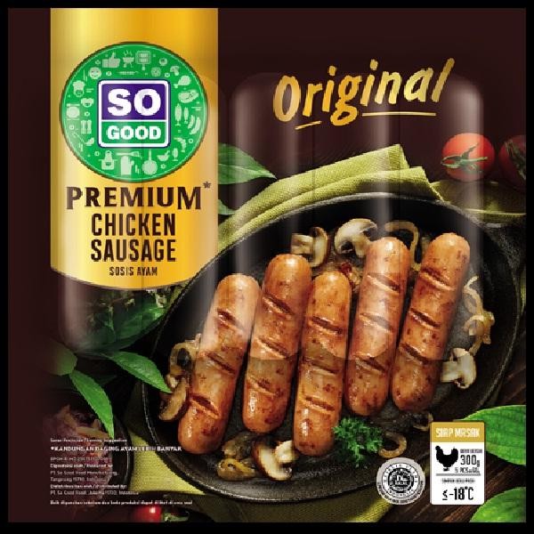 

BeliSkrg,KirimHariini- SOSIS AYAM PREMIUM SO GOOD ORIGINAL CHICKEN SAUSAGE 300GR FROZEN HALAL