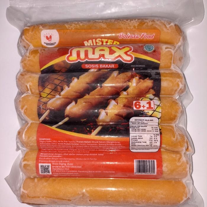 

BeliSkrg,KirimHariini- mister max sosis bakar ori jumbo 500gr isi 8