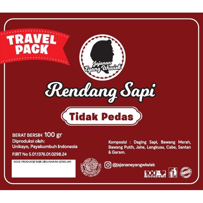 

PastikanDikirimLgsg- Travel Pack Rendang Daging Sapi Minang Jajanan Eyang WIwiek Size Kecil