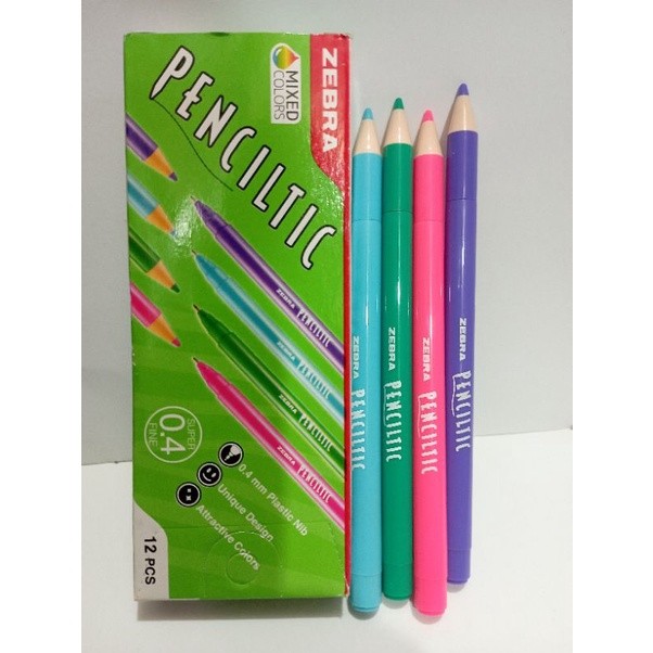 

ZEBRA BALPEN PENCILTIC 0,4 / 4 warna:u,hijau,pink,unggu / pack