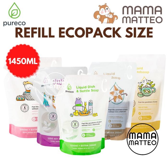 Pureco Home Liquid Detergent Detergen Lavender 1450ml / Eco Pack