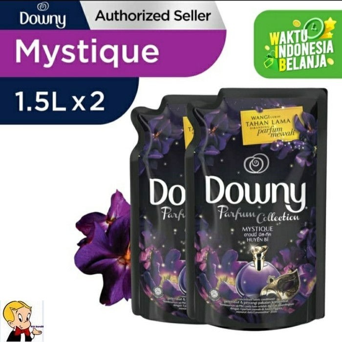 Downy Pelembut Pewangi Pakaian Mystique Refill 1.5 Liter Twin Pack