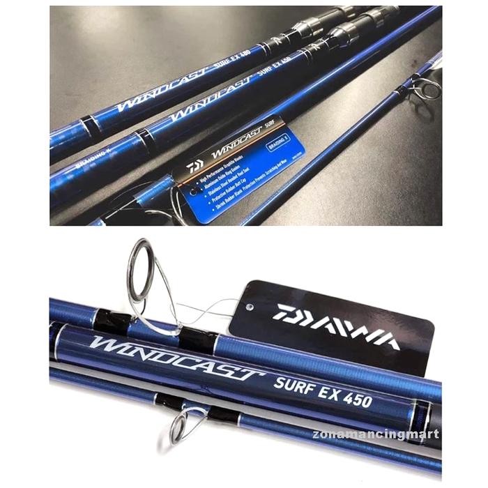 Joran Daiwa Windcast Surf Ex 450-Sd Surfcasting Joran Pasiran Sambung 3 Original Garansi Resmi Daiwa