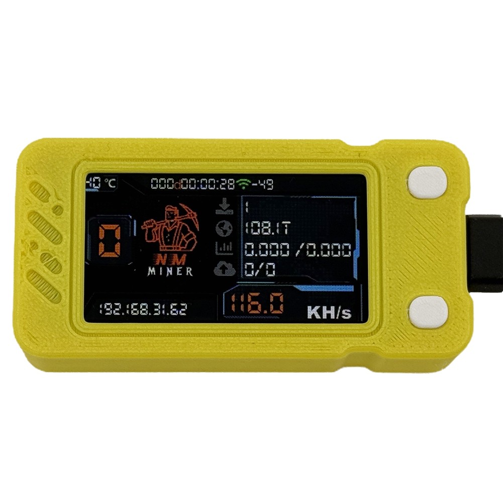 A69F-Upgraded Nerdminer 118KH/S BTC Solo Lottery Miner Mini ASIC Miner Bitcoin BTC Miner Nerd Miner 