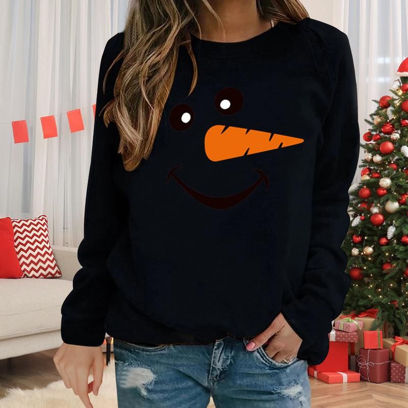 Vintage Crewneck Sweatshirt Casual Vintage Santa Sweatshirt Printed Christmas Crewneck Christmas Swe