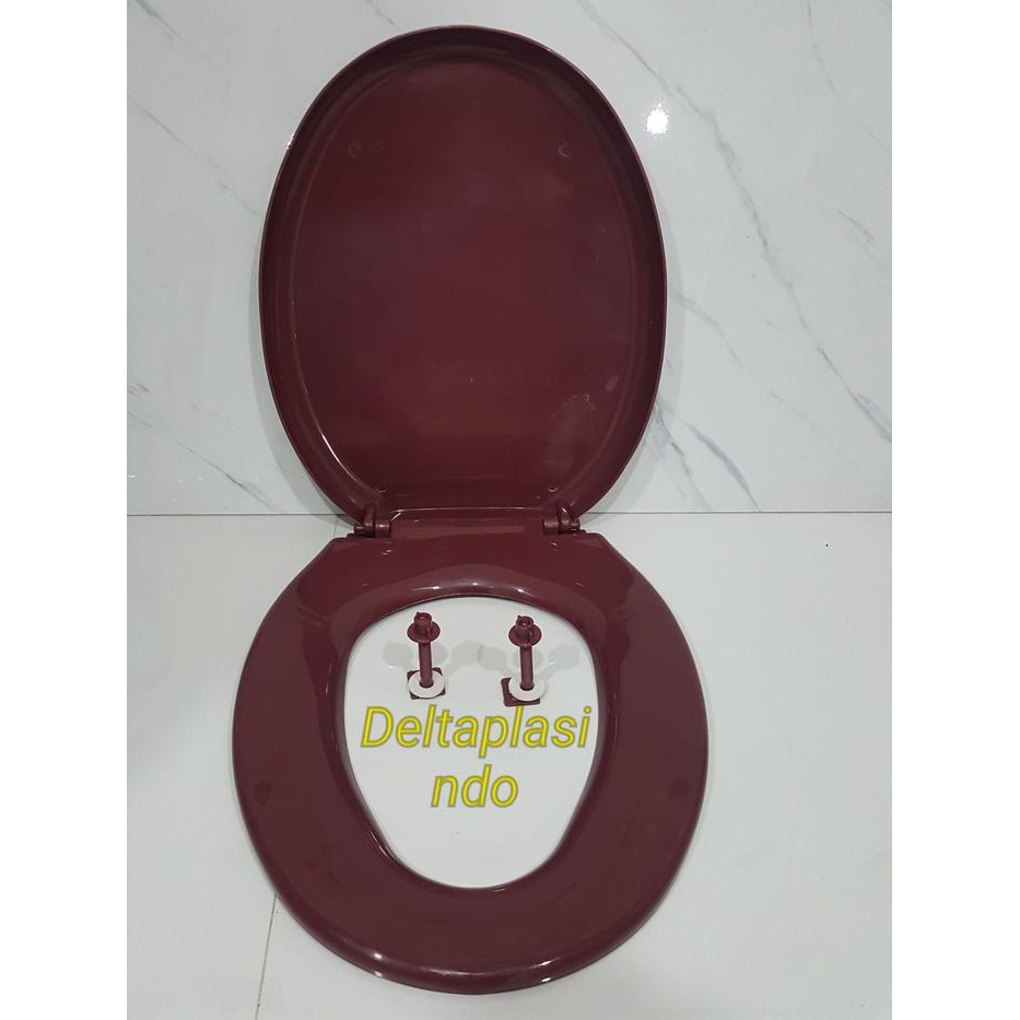 JaMinsendCepat- Tutup Closet Duduk Warna Merah Maroon