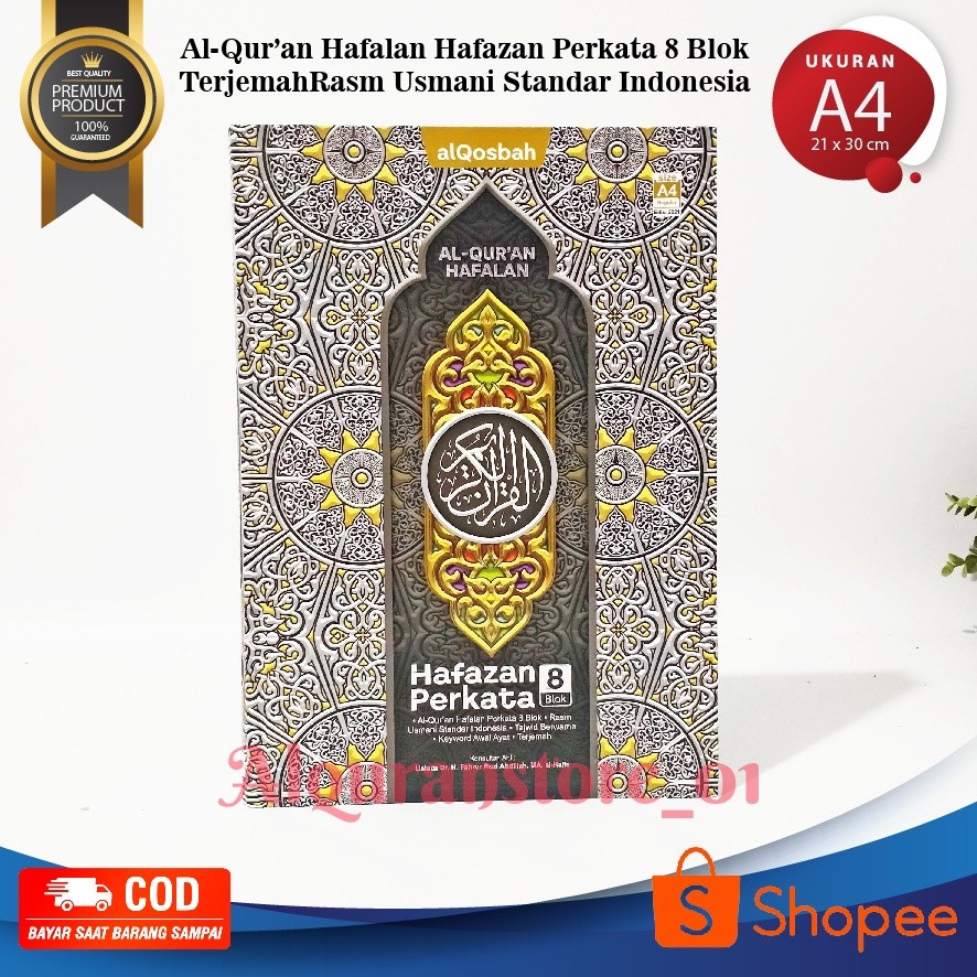 Alquran Al Madrasah Duo Latin A4 & Al Quran A4 Hafazan Perkata Latin, Alquran Terjemahan, Alquran