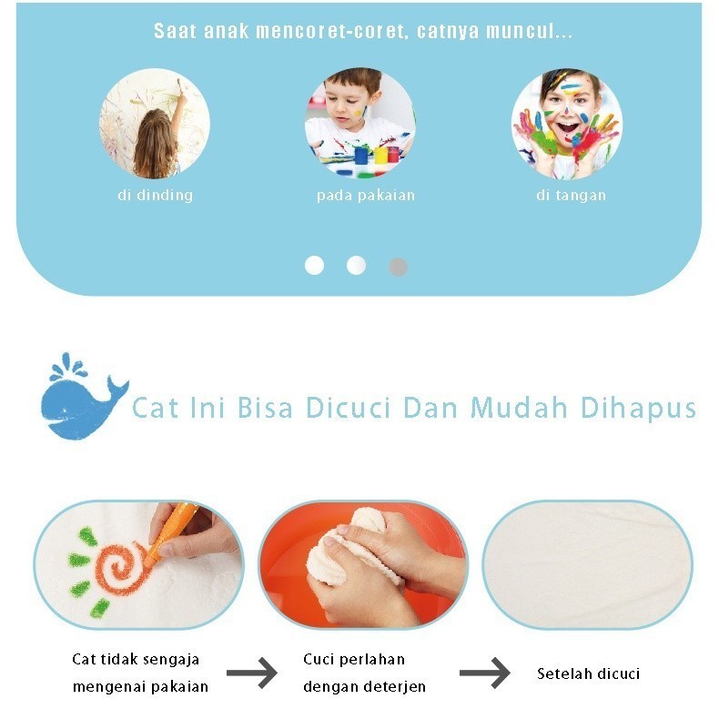 

Grasp Crayon Set 12/24/36/48 Warna Pensil Gambar Air Soluble, Cat yang Dapat Dicuci dengan Air