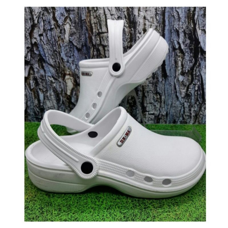Sandal Medis Dokter , Sandal Baim Kodok Putih 36-44, Sandal Perawat Medis Anti Slip Sport, Sandal