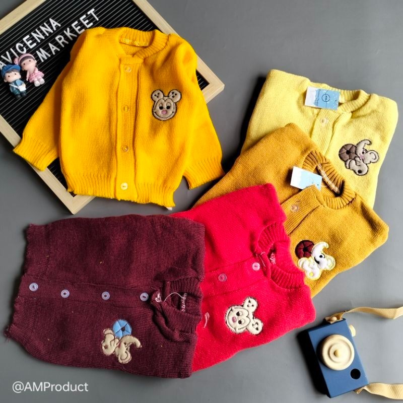 Sweater Jaket Rajut Bayi 0-6 Bulan