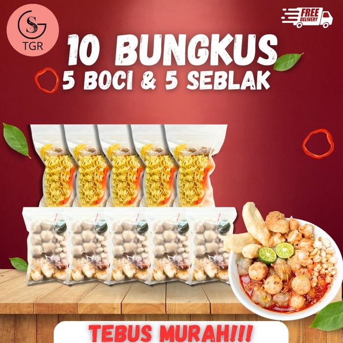 

BUNDLING HEMAT 10 BASO ACI ISI 5 & SEBLAK 5 BUNGKUS PAKET USAHA IRIT BANGET FOOD KALDU INSTAN PEDAS