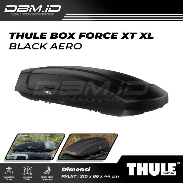 TERMURAH Bagasi Atas Roof box Thule Force XT XL 500 Liter Black Aeroskin Carbon