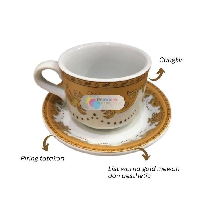 Gelas Cangkir Kopi Set Keramik 1 Pack Isi 6