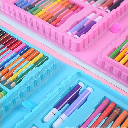 

NG Stationary Set isi 86 pcs Pensil Crayon Warna Cat Air / Perlengkapan Sekolah Menggambar Anak /