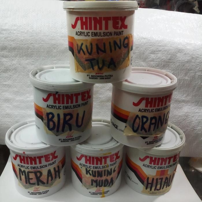 

TERLARIS! CAT SHINTEX ACRYLIC EMULSION PAINT 1 KG WARNA WARNI