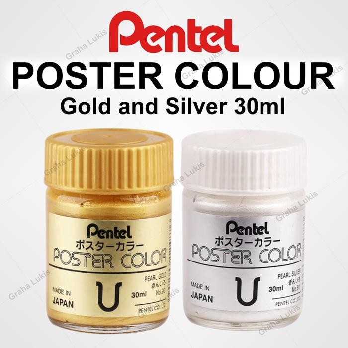 

TERLARIS! PENTEL POSTER COLORS 30ML - GOLD/SILVER
