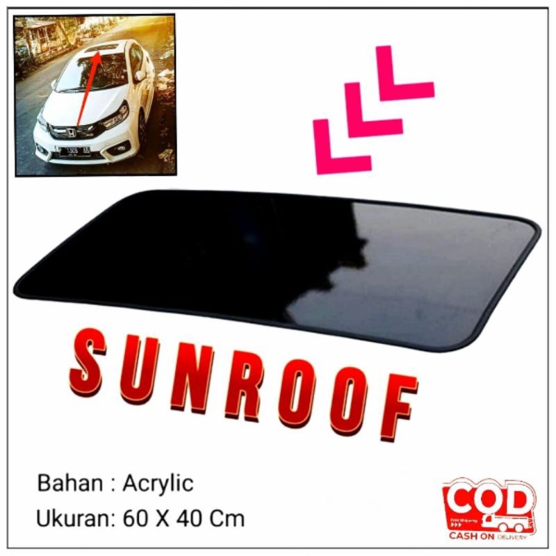 TERLARIS DUMMY SUNROOF MOBIL UNIVERSAL Size 60 X 40 CM Avanza Xenia Agya Ayla Brio Jazz Sigra Calya