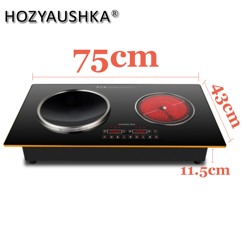 Induction Cooker Double-stove Household Concave Double-burner Inlaid Double-eye High-power Embedded