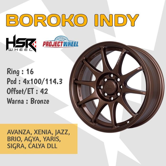 velg jazz yaris avanza xenia mobilio velg indy boroko hsr ring 16