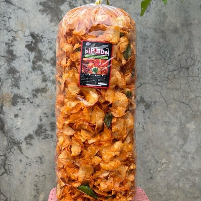 

Keripik Singkong Lengket Pedas Manis Balado Merah Rujak Kemasan Ball Food Kripik