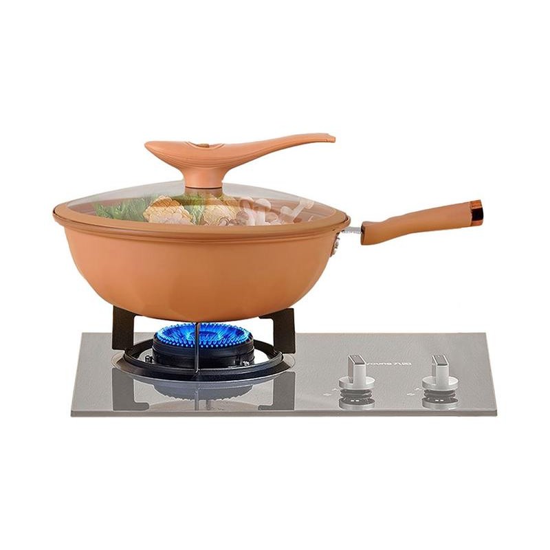 Induction cooker pan Micropressure nonstick clay natural frying pan Titanium nonstick frying pan