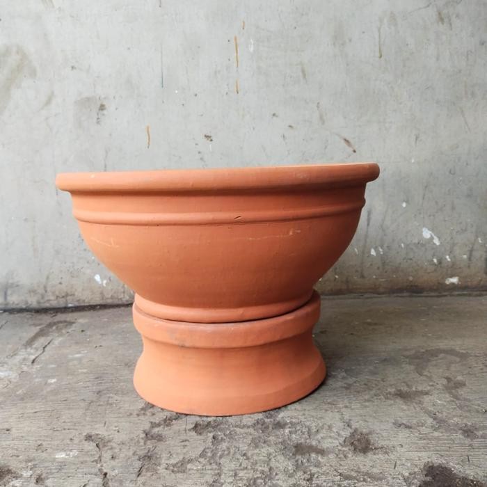 Evergreeeen Dudukan Pot Tanah Liat, Dudukan Pot Teratai, Alas Pot Gerabah