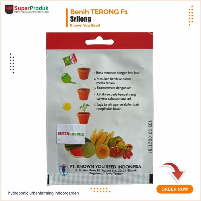 Evergreeeen Benih Terong Ungu Srilong Known You Seed Kys