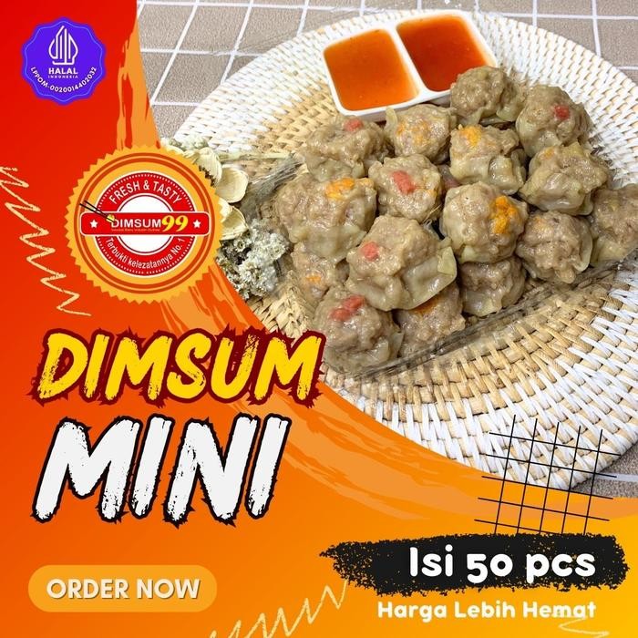 

BARANG TERLARIS Dimsum Mini 1.000an isi 50 pcs Frozen Gratis Saos Merah Halal