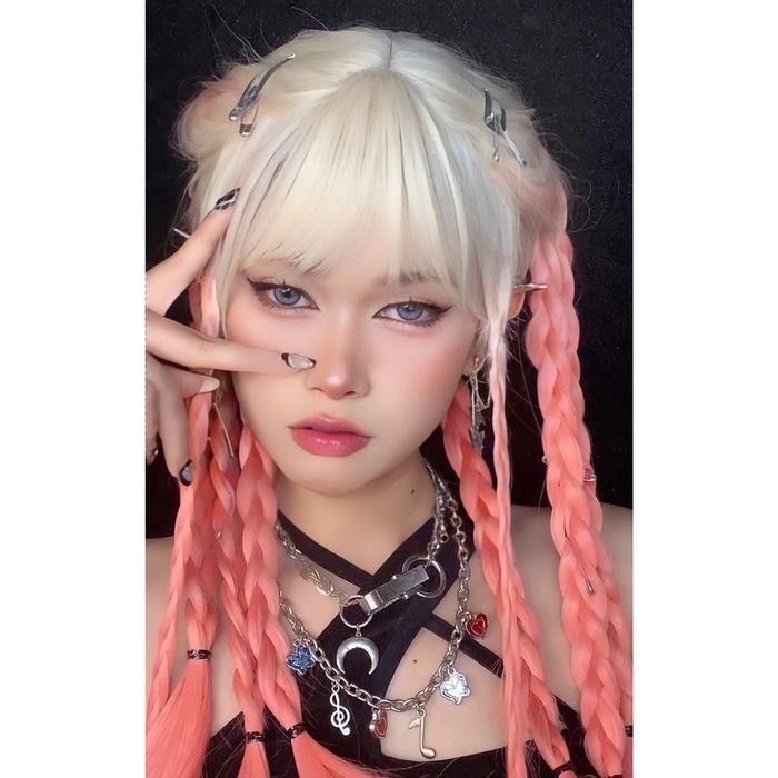 AEGYOSHOPPE - H133 full wig korea 62 cm - Wig Rambut Palsu Wig Wanita Korea Style Aesthetic Premium