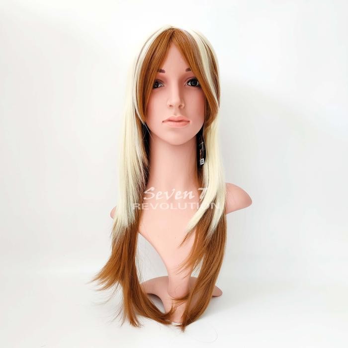 Wig/ Rambut Palsu Panjang Lurus Segi Cosplay Warna/ Ombre (VA004)