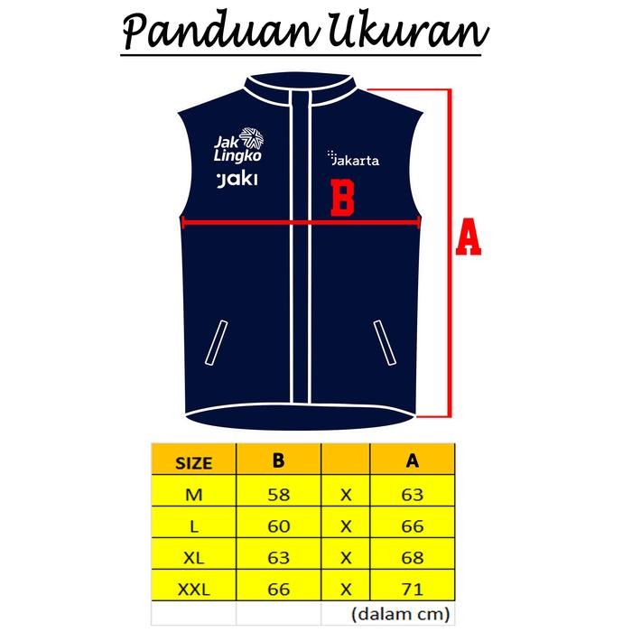 Vest Rompi Jakarta Kota Kolaborasi Warna Biru Dongker